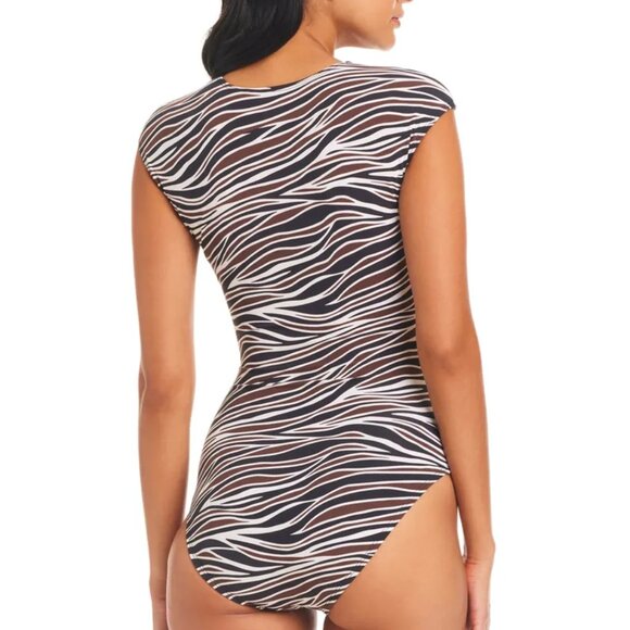 NWT Bleu Rod Beattie Women Animal Instinct Cap Sleeve One Piece Swimsuit - Picture 2 of 6